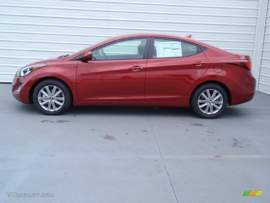 2014 Elantra SE Sedan - Red / Gray photo #6