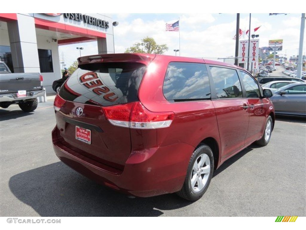 2012 Sienna  - Salsa Red Pearl / Light Gray photo #7