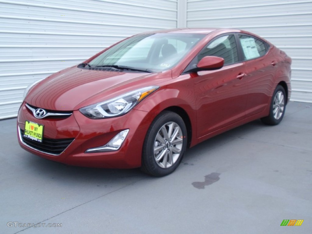 2014 Elantra SE Sedan - Red / Gray photo #7
