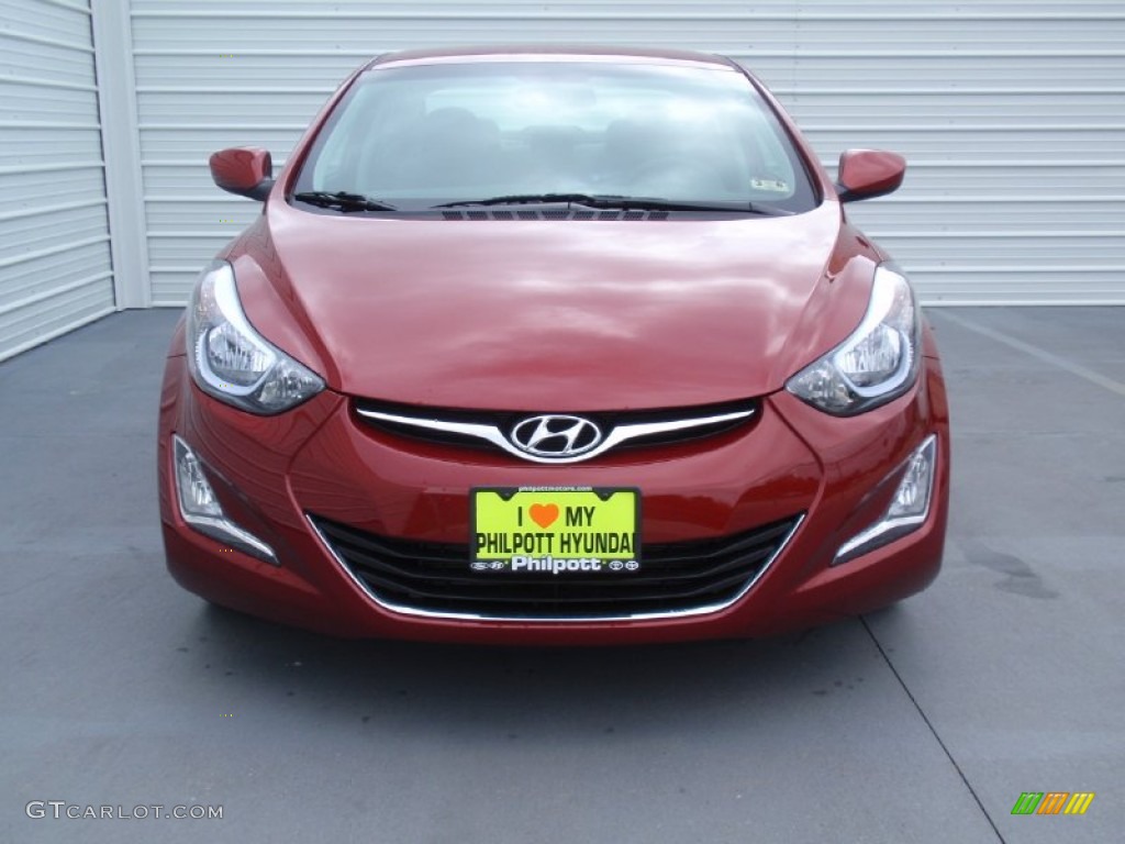 2014 Elantra SE Sedan - Red / Gray photo #8