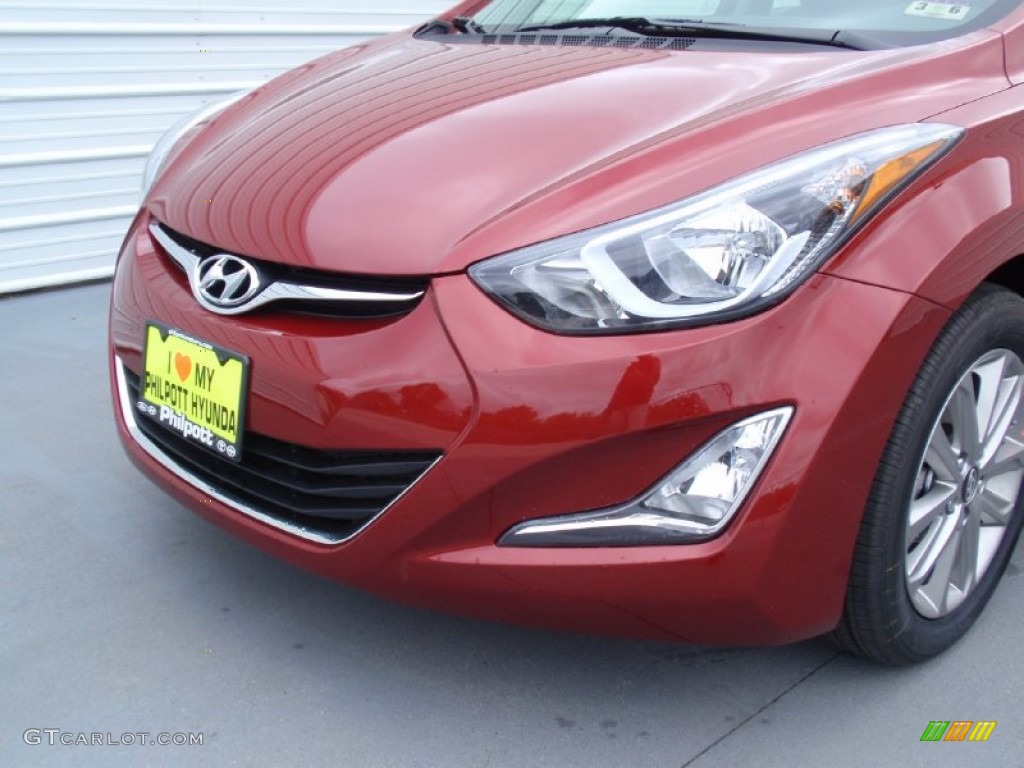 2014 Elantra SE Sedan - Red / Gray photo #11