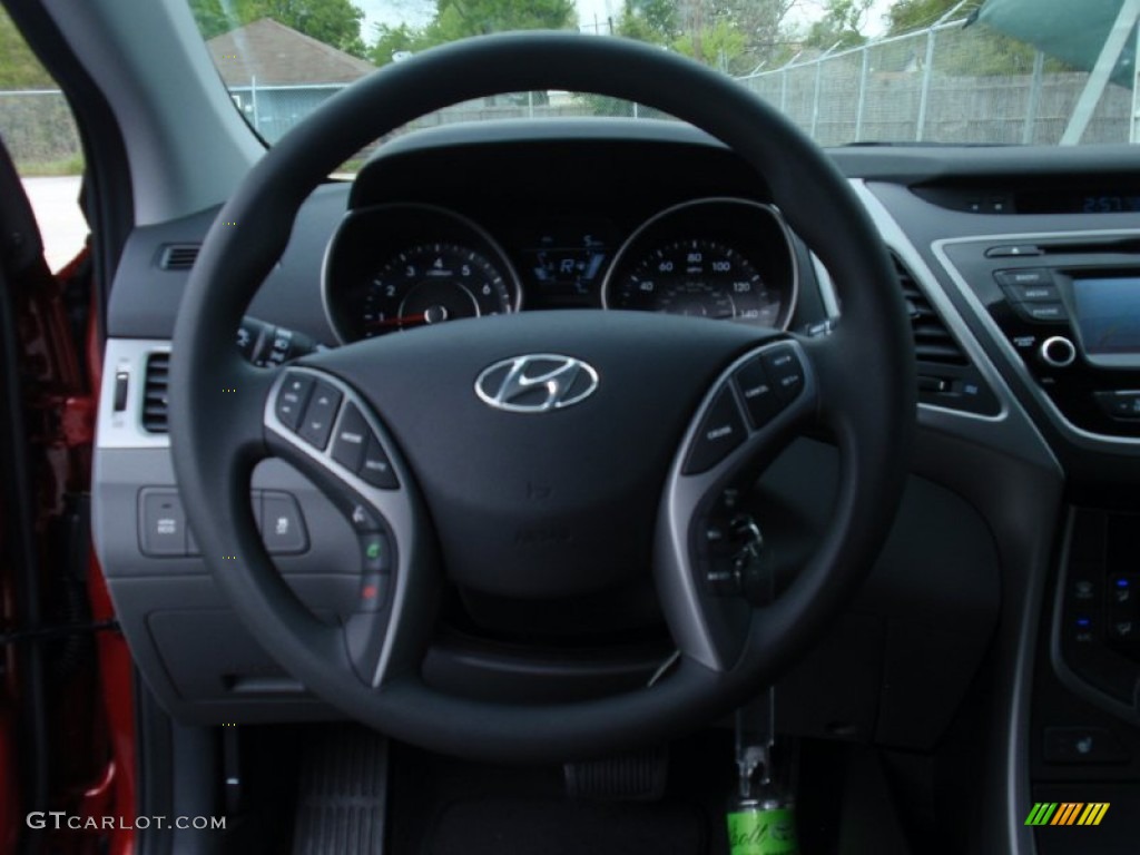 2014 Elantra SE Sedan - Red / Gray photo #29