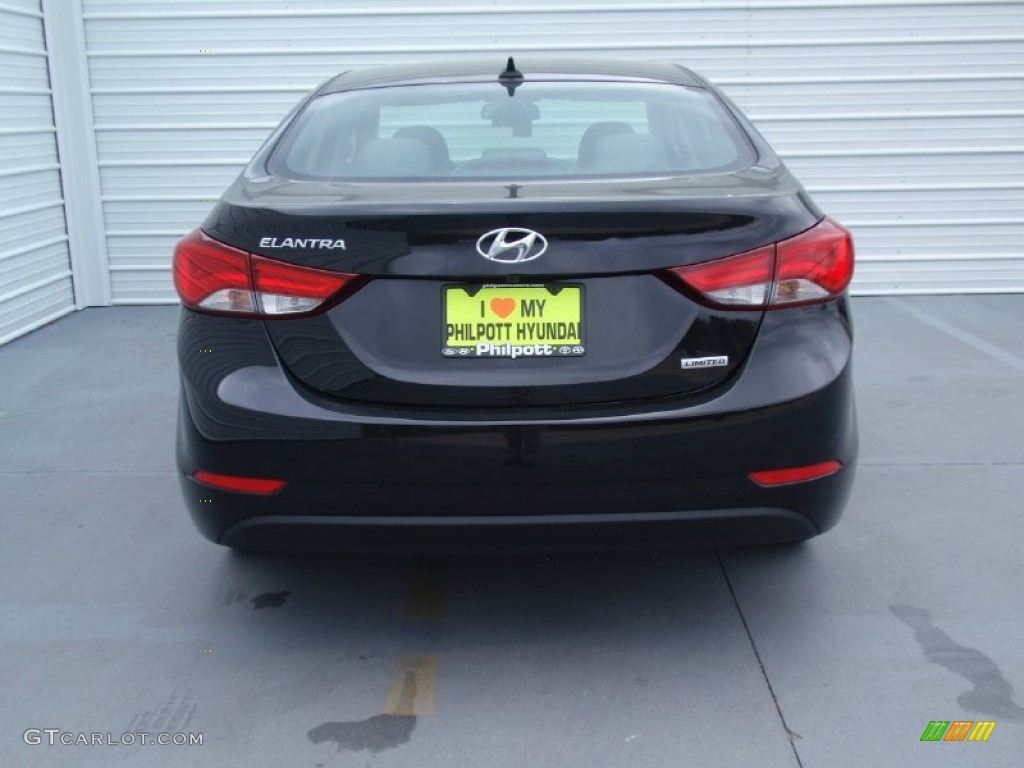 2014 Elantra Limited Sedan - Black / Gray photo #5
