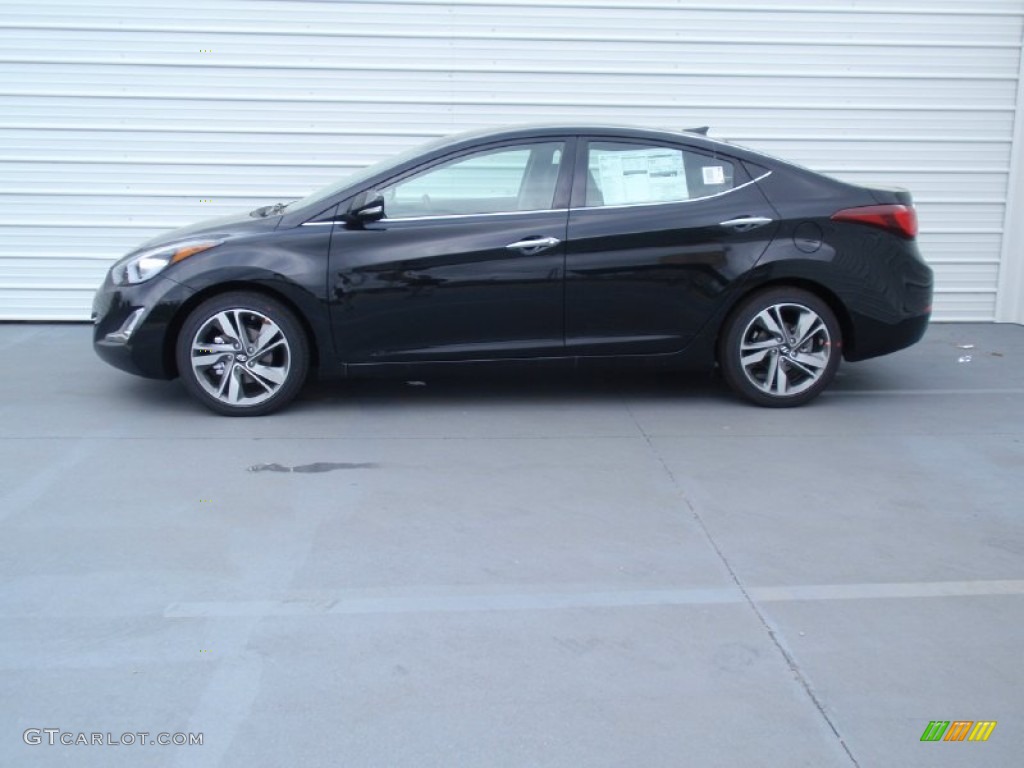 2014 Elantra Limited Sedan - Black / Gray photo #6