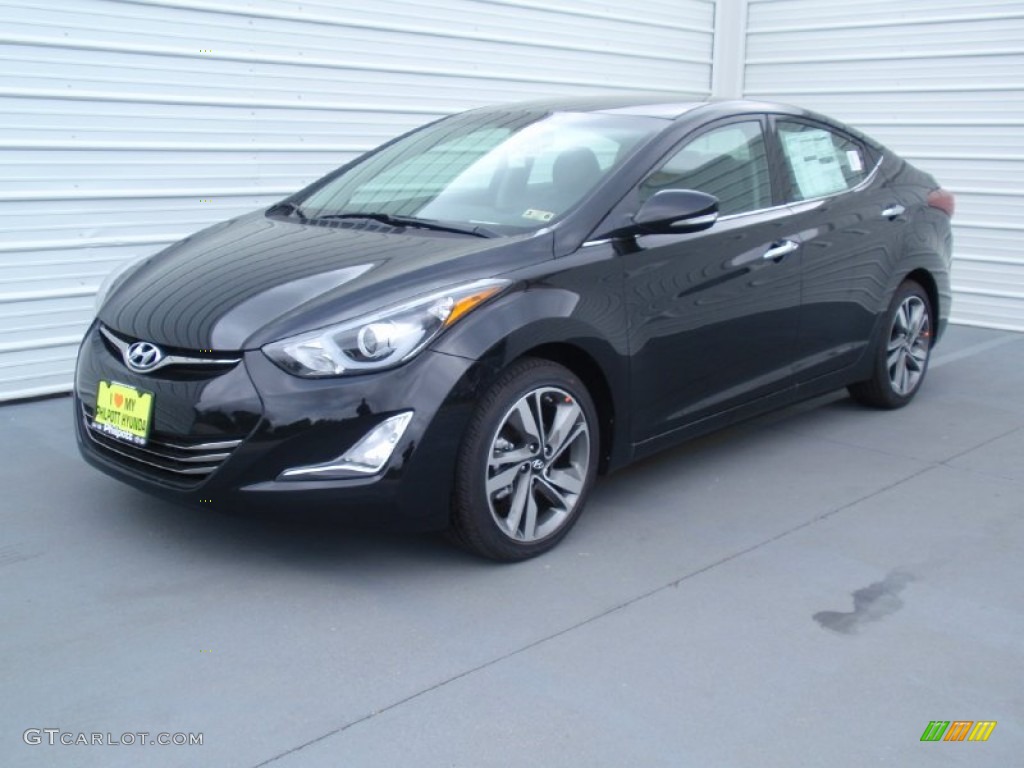 2014 Elantra Limited Sedan - Black / Gray photo #7