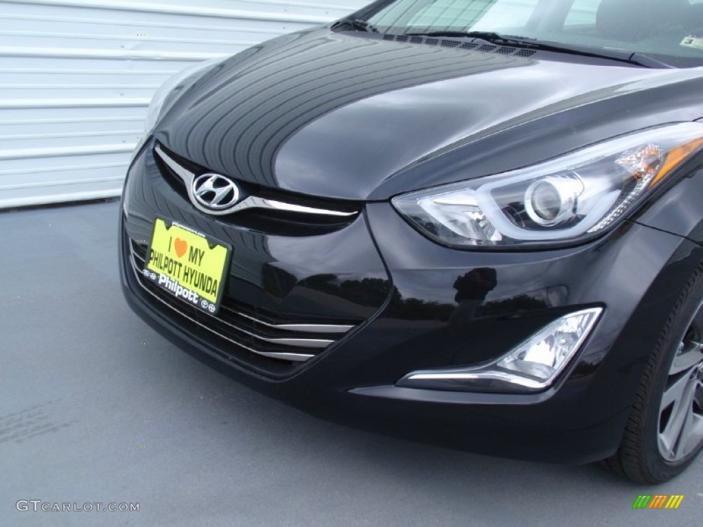 2014 Elantra Limited Sedan - Black / Gray photo #11