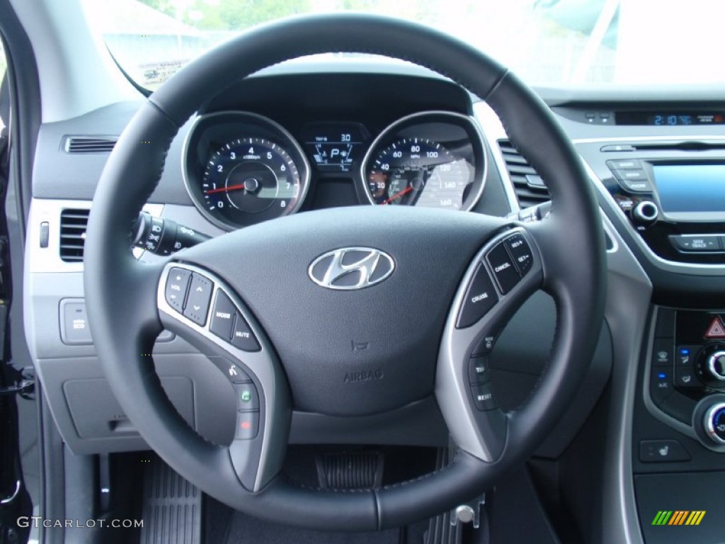 2014 Elantra Limited Sedan - Black / Gray photo #30