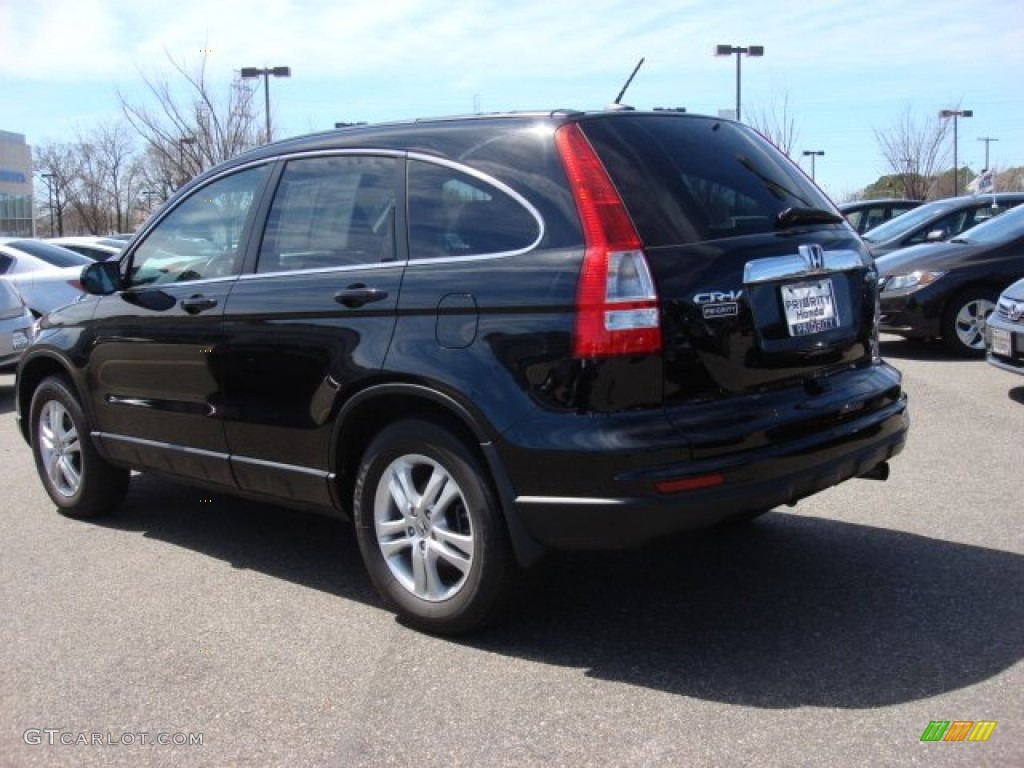 2011 CR-V EX-L 4WD - Crystal Black Pearl / Black photo #6