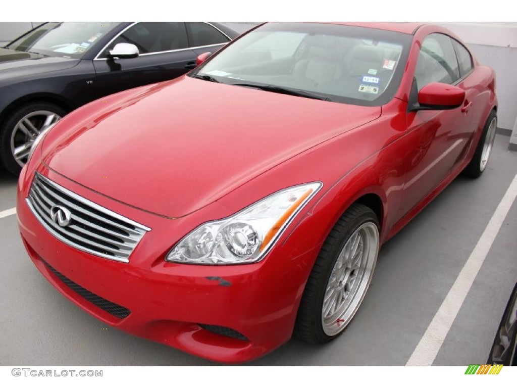 2008 G 37 S Sport Coupe - Vibrant Red / Stone photo #3