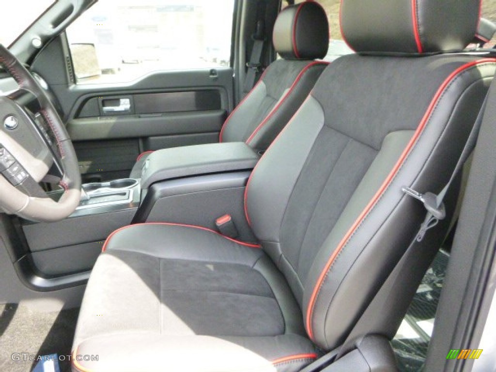 FX Appearance Black Leather/Alcantara Interior 2014 Ford F150 FX4 SuperCrew 4x4 Photo #92044826