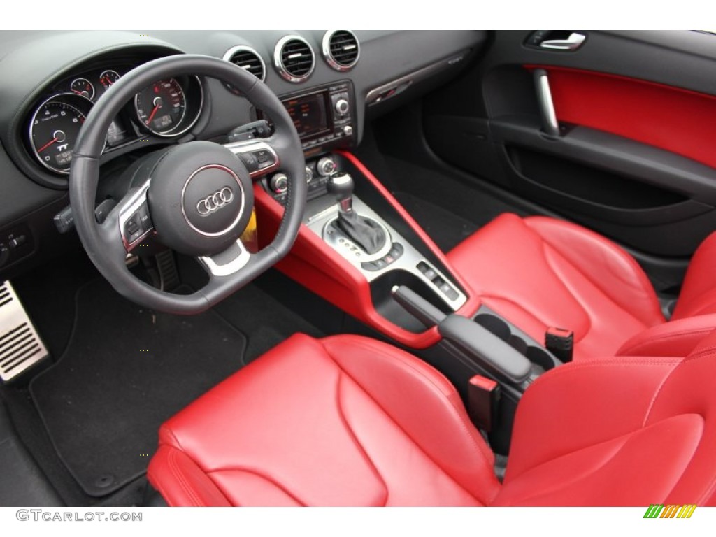 Magma Red Interior 2011 Audi TT 2.0T quattro Roadster Photo #92046983