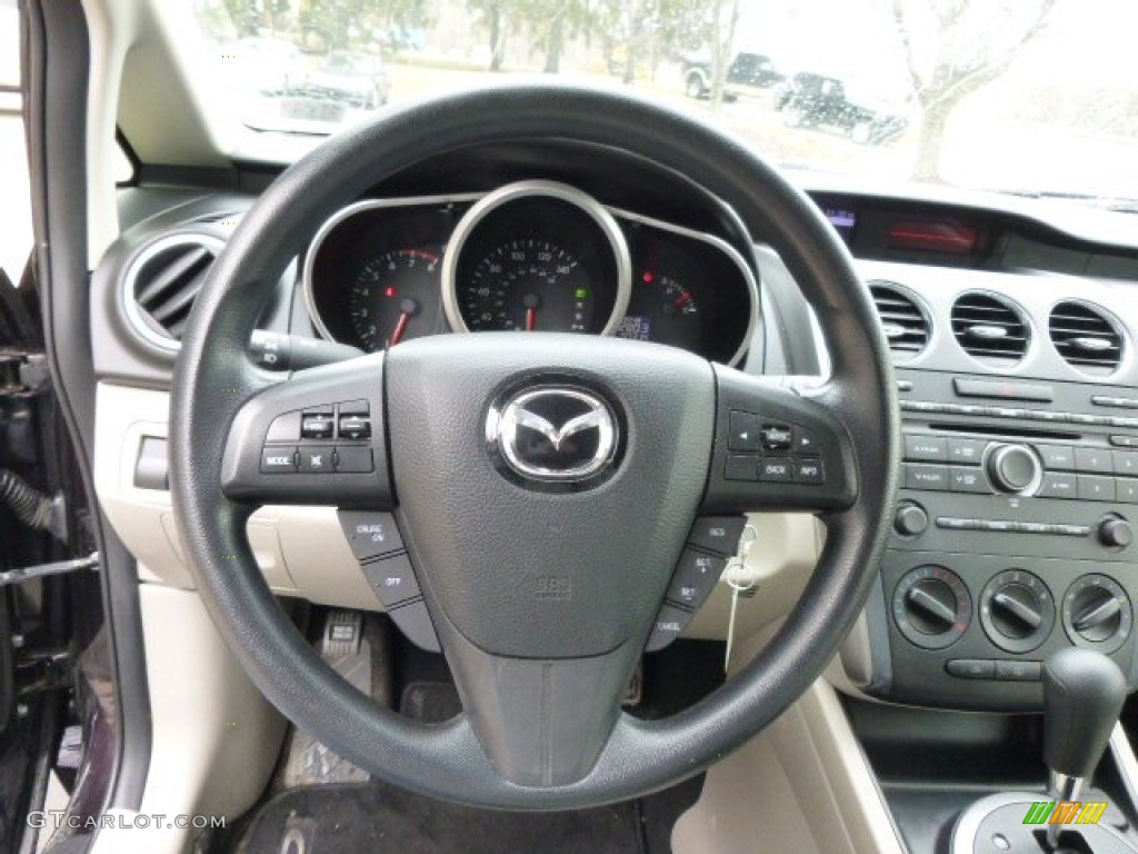 2011 Mazda CX-7 i SV Sand Steering Wheel Photo #92047085