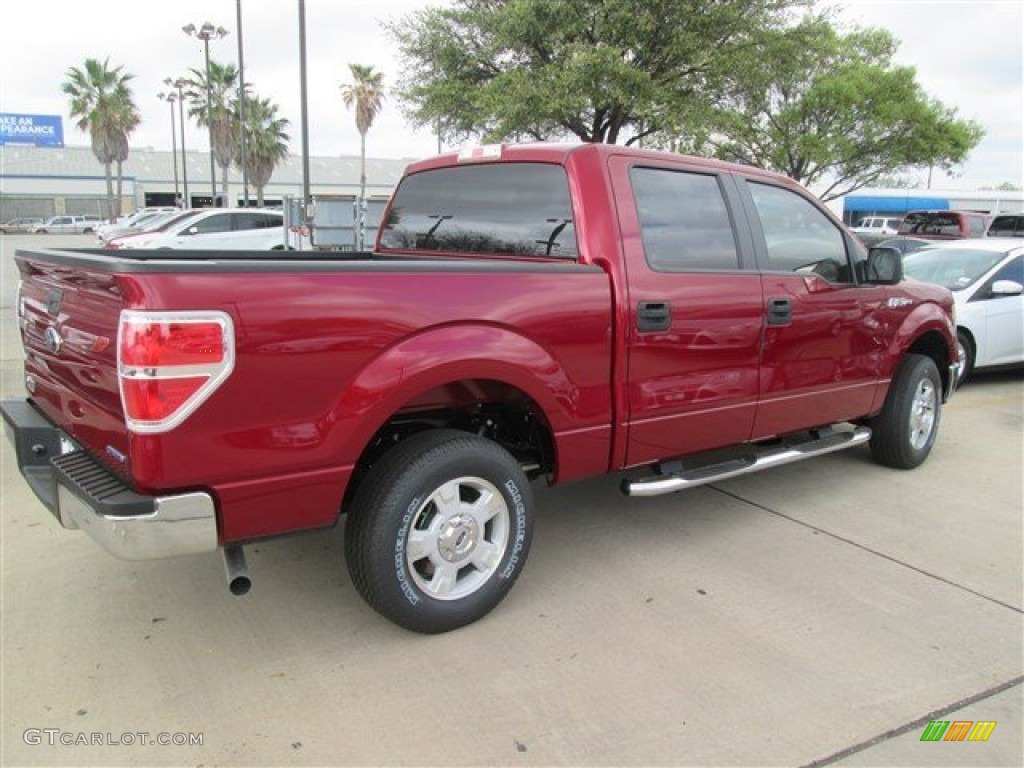 2014 F150 XLT SuperCrew - Ruby Red / Steel Grey photo #4