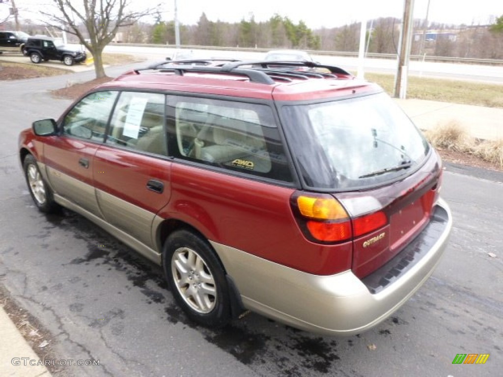 2002 Outback Wagon - Regatta Red Pearl / Gray photo #6