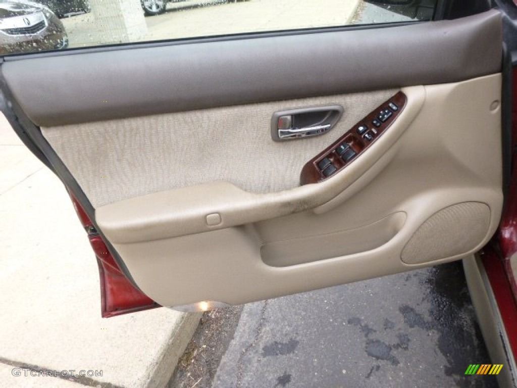 2002 Outback Wagon - Regatta Red Pearl / Gray photo #11