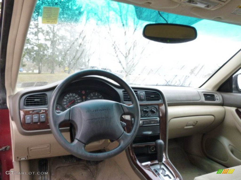 2002 Outback Wagon - Regatta Red Pearl / Gray photo #14