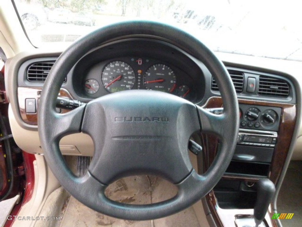 2002 Outback Wagon - Regatta Red Pearl / Gray photo #18