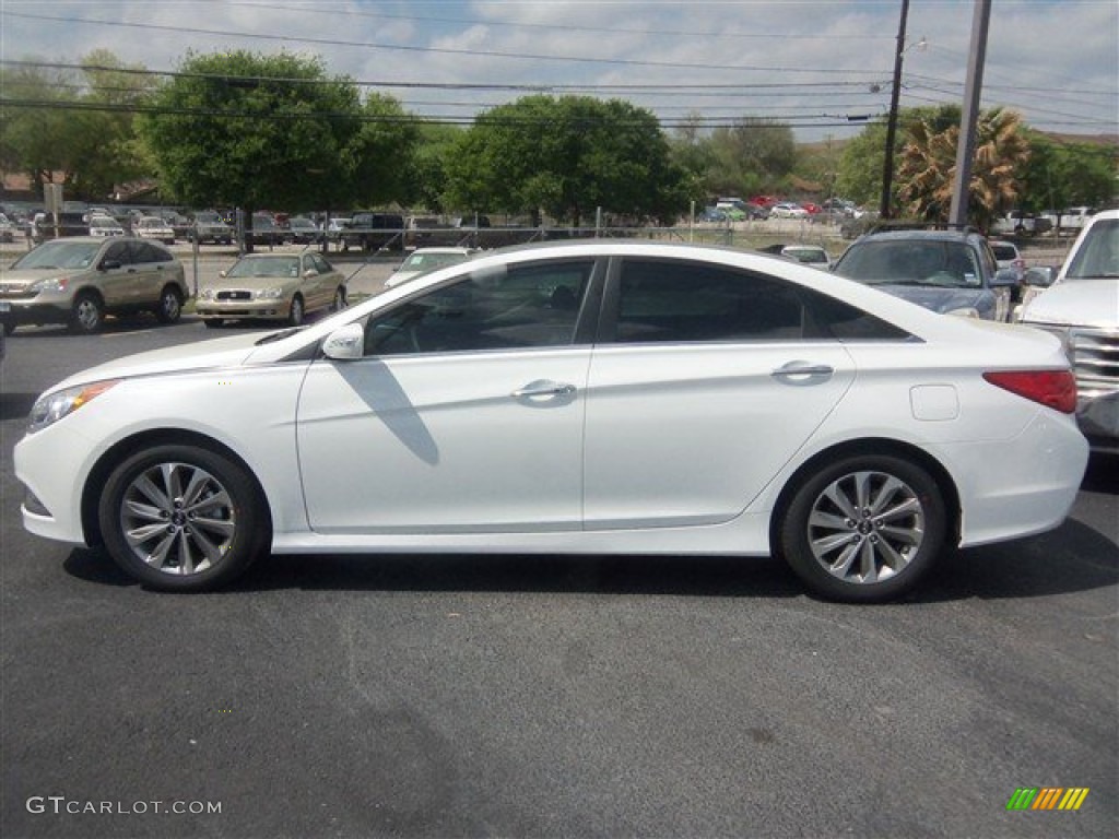 2014 Sonata Limited - Pearl White / Gray photo #3