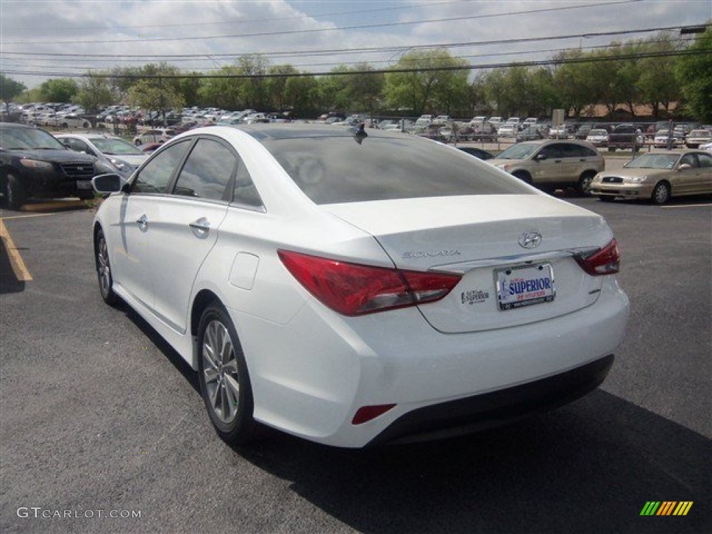 2014 Sonata Limited - Pearl White / Gray photo #4