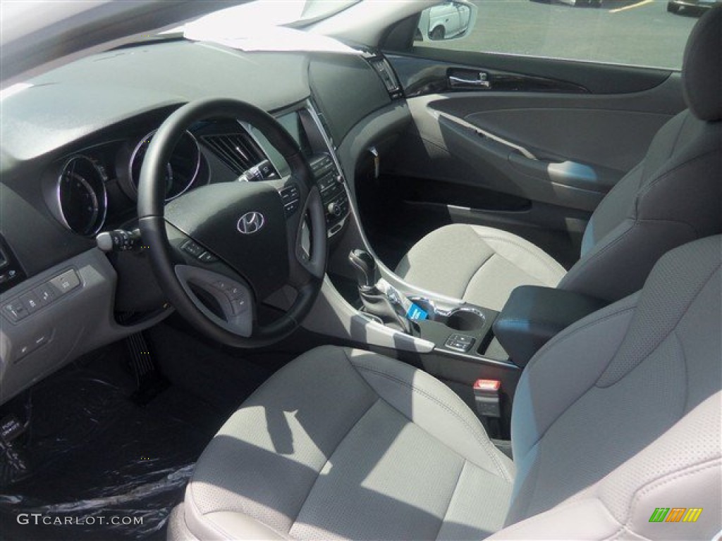 2014 Sonata Limited - Pearl White / Gray photo #6