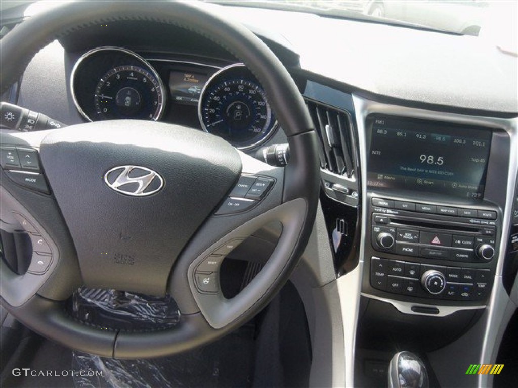 2014 Sonata Limited - Pearl White / Gray photo #7