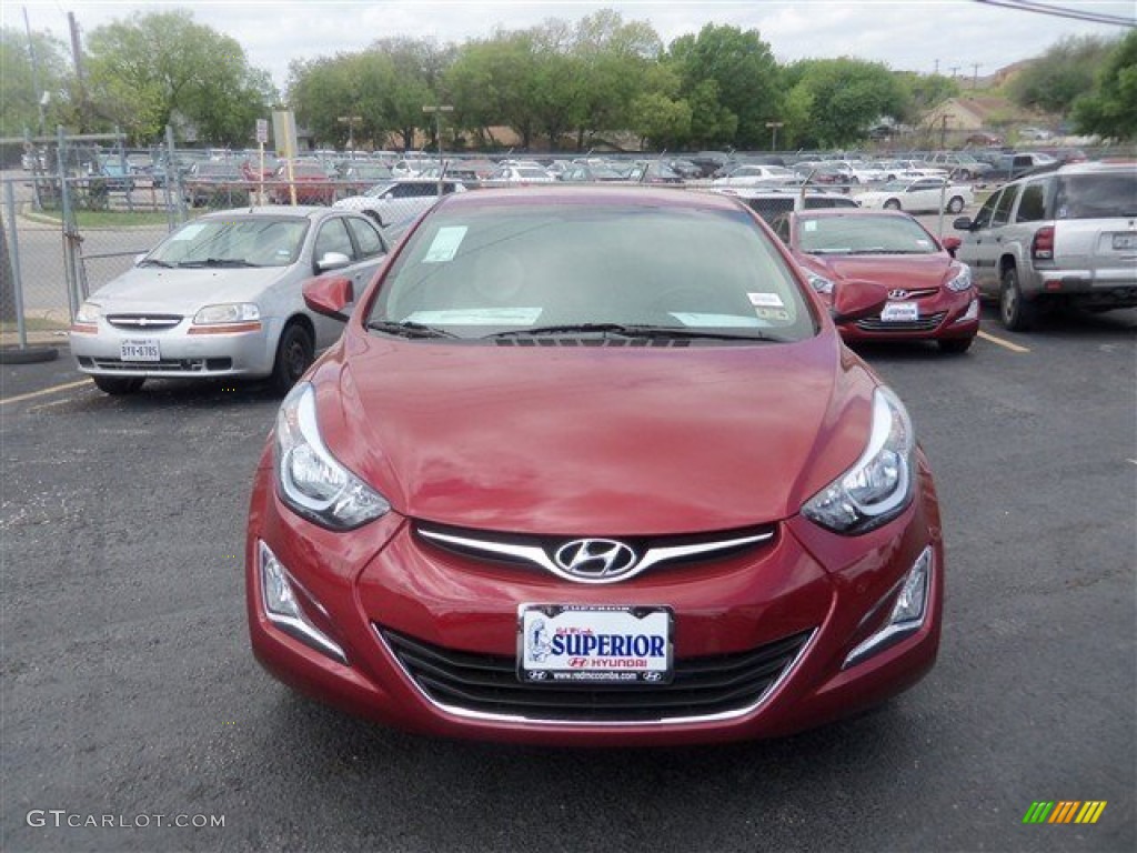2014 Elantra SE Sedan - Red / Beige photo #2
