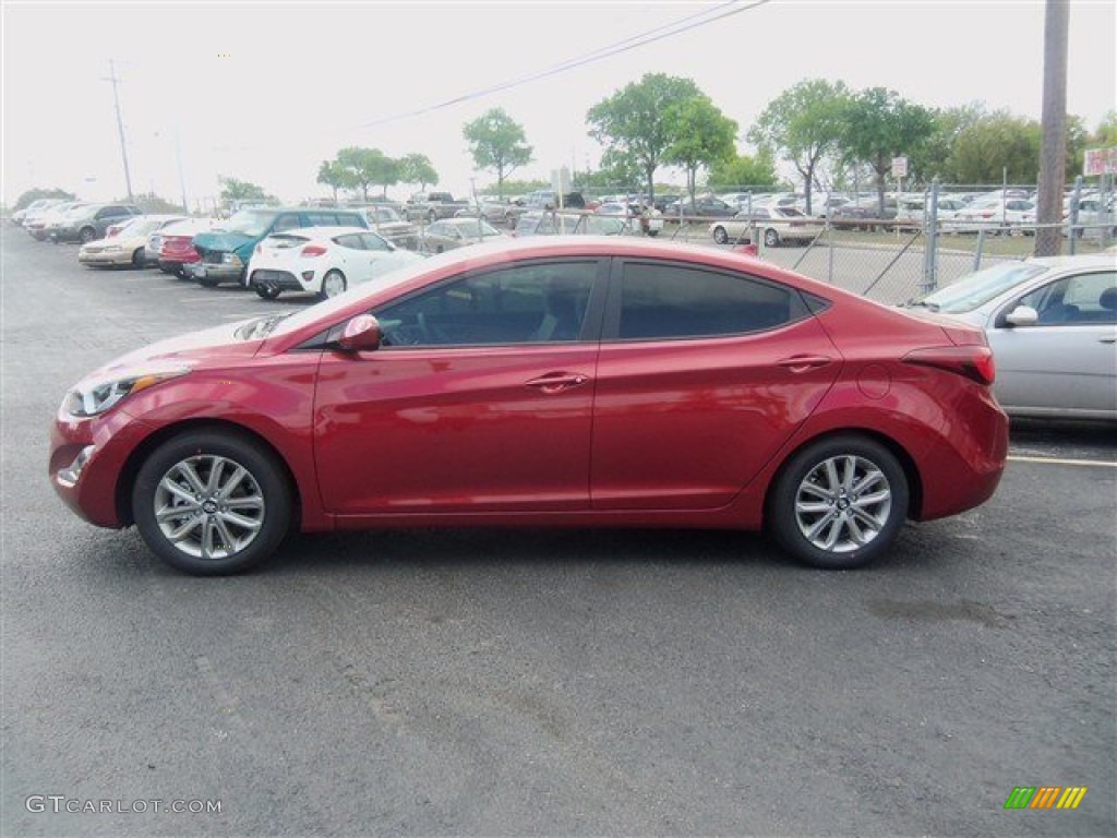 2014 Elantra SE Sedan - Red / Beige photo #3