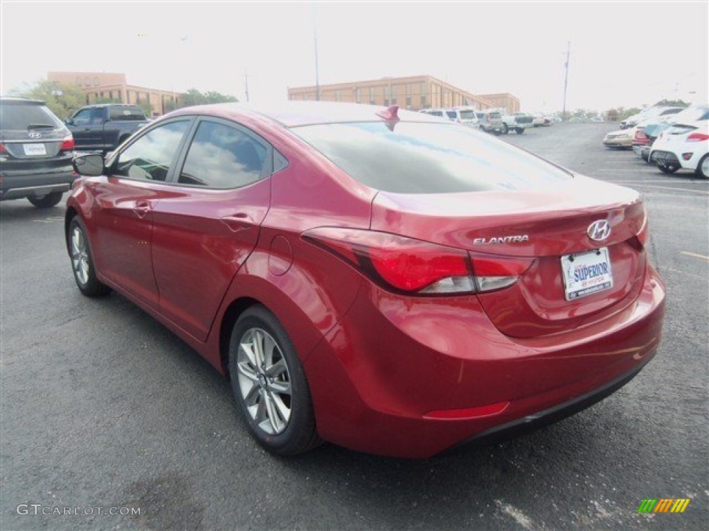 2014 Elantra SE Sedan - Red / Beige photo #4