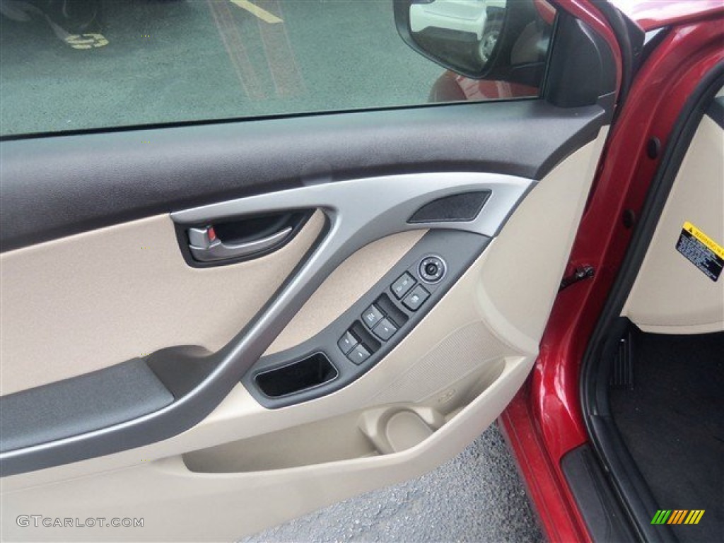 2014 Elantra SE Sedan - Red / Beige photo #5