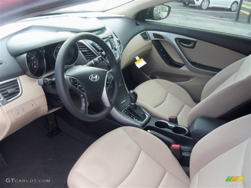 2014 Elantra SE Sedan - Red / Beige photo #6