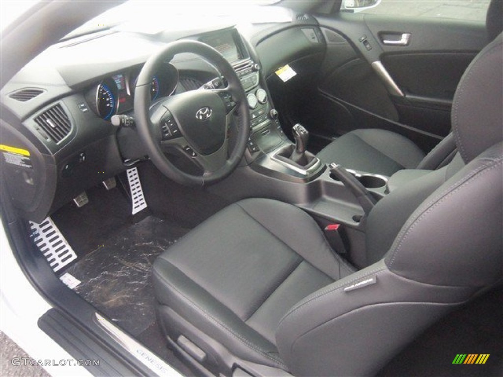 Ultimate Black Leather Interior 2014 Hyundai Genesis Coupe 3.8L Ultimate Photo #92055110