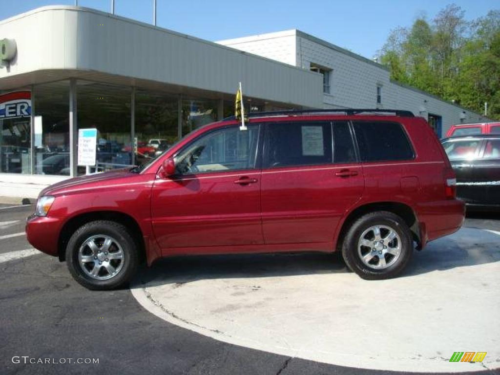 2004 Sundown Red Pearl Toyota Highlander V6 4wd 9199767