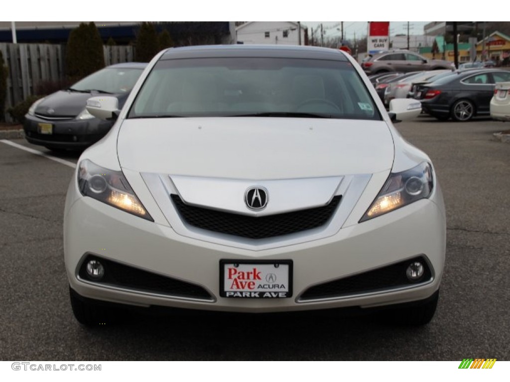 2011 ZDX Technology SH-AWD - Aspen White Pearl / Taupe photo #8