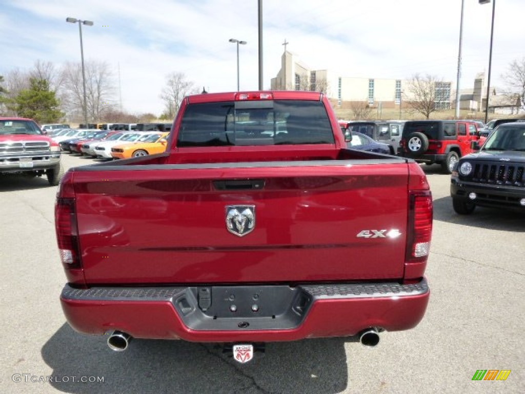 2014 1500 Sport Quad Cab 4x4 - Deep Cherry Red Crystal Pearl / Black photo #7