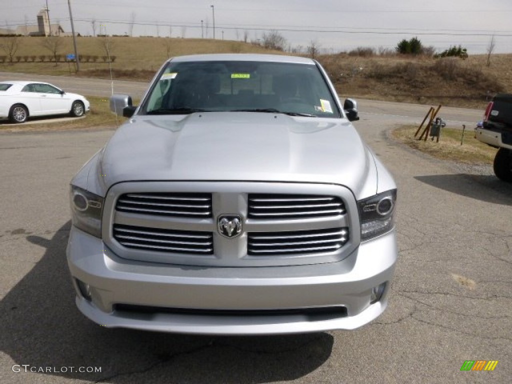 2014 1500 Sport Crew Cab 4x4 - Bright Silver Metallic / Black photo #3