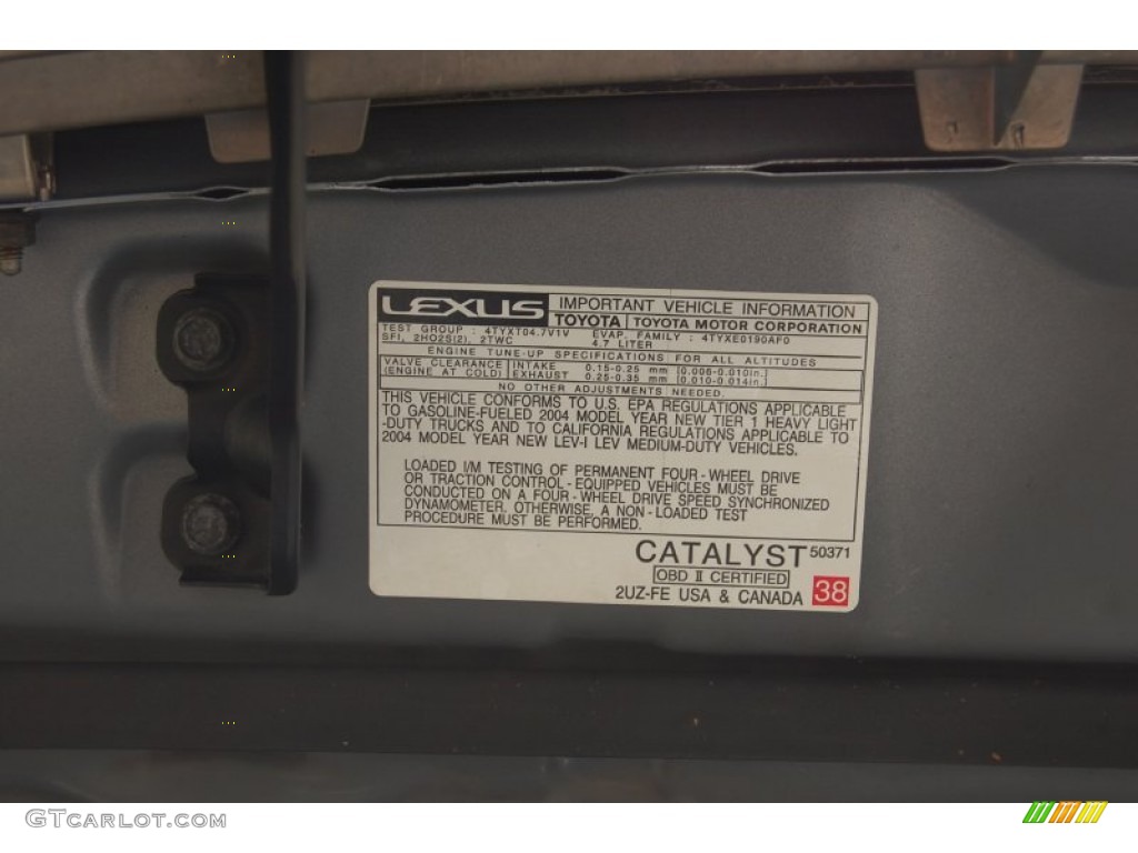 2004 LX 470 - Blue Vapor Metallic / Gray photo #41