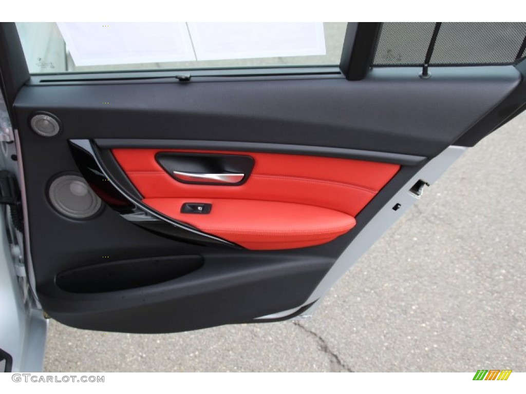 2013 3 Series 335i Sedan - Glacier Silver Metallic / Coral Red/Black photo #23