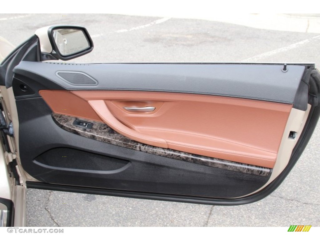2013 BMW 6 Series 640i Coupe Cinnamon Brown Door Panel Photo #92060747