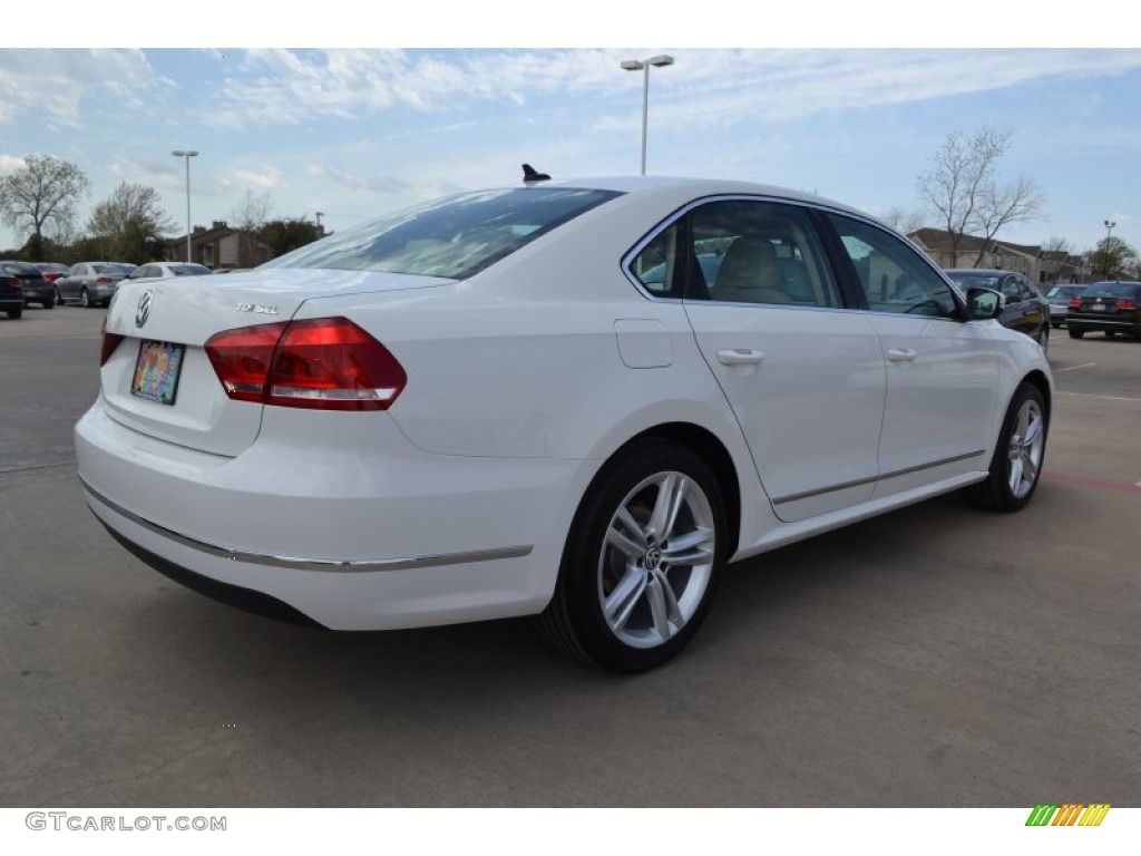 2014 Passat TDI SEL Premium - Candy White / Cornsilk Beige photo #2