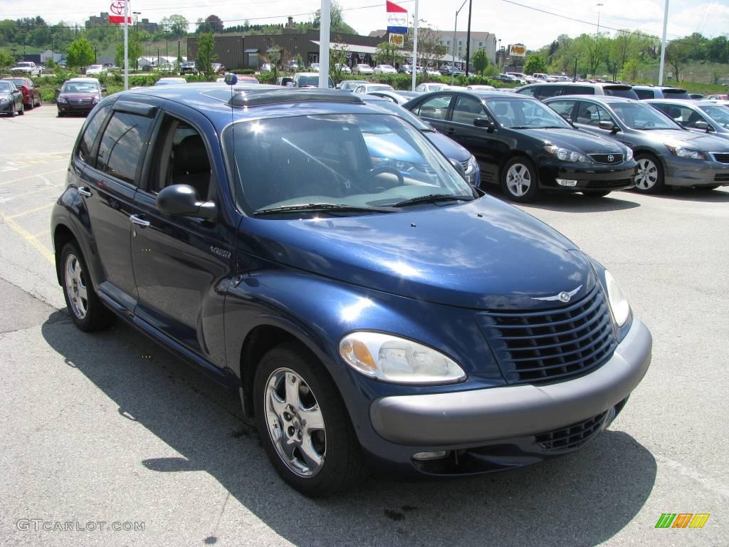 2001 PT Cruiser Limited - Patriot Blue Pearl / Taupe/Pearl Beige photo #8