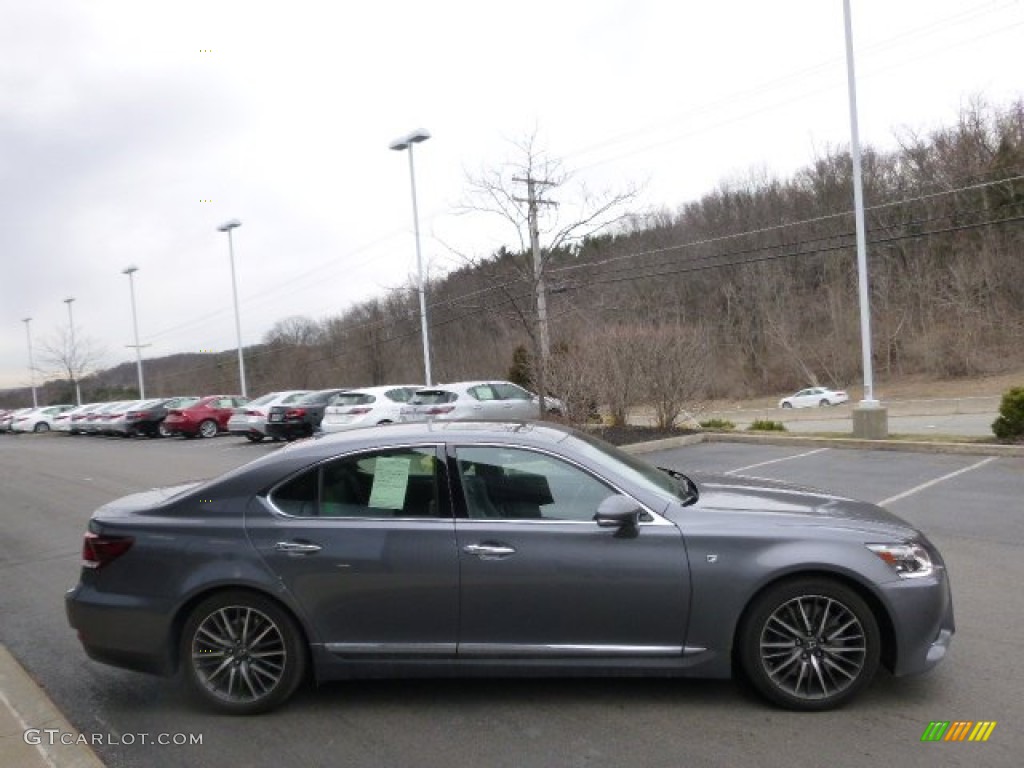 2013 LS 460 F Sport AWD - Nebula Gray Pearl / F Sport Black w/White Perf. Genuine Aluminum photo #4