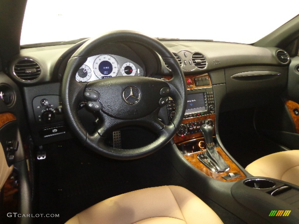 2009 CLK 350 Cabriolet - Pewter Metallic / Black/Cappuccino photo #25