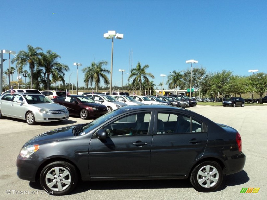 Charcoal Gray 2010 Hyundai Accent GLS 4 Door Exterior Photo #92068490