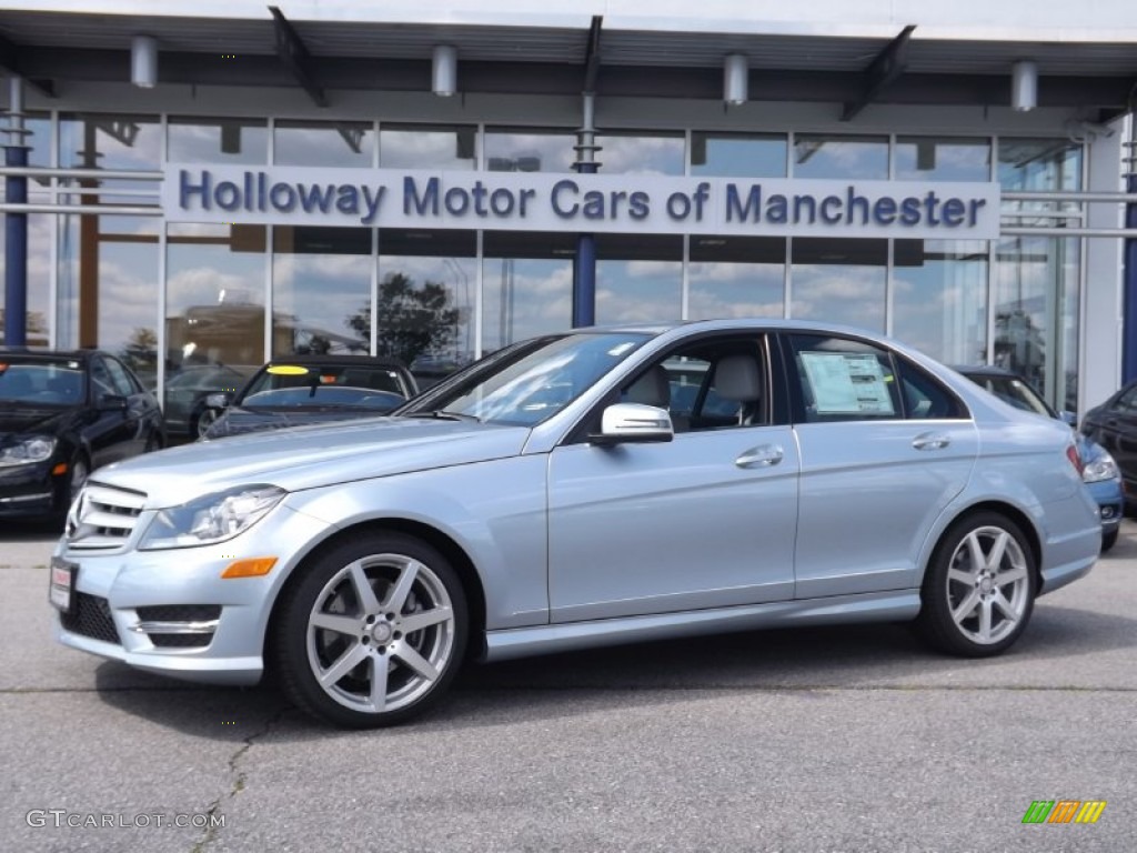 2013 C 300 4Matic Sport - Diamond Silver Metallic / Ash/Black photo #1