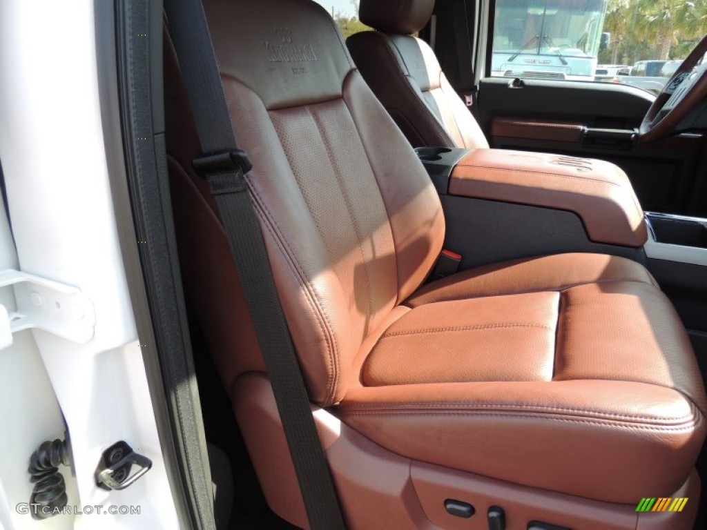 2014 F250 Super Duty King Ranch Crew Cab 4x4 - Oxford White / King Ranch Chaparral Leather/Adobe Trim photo #9