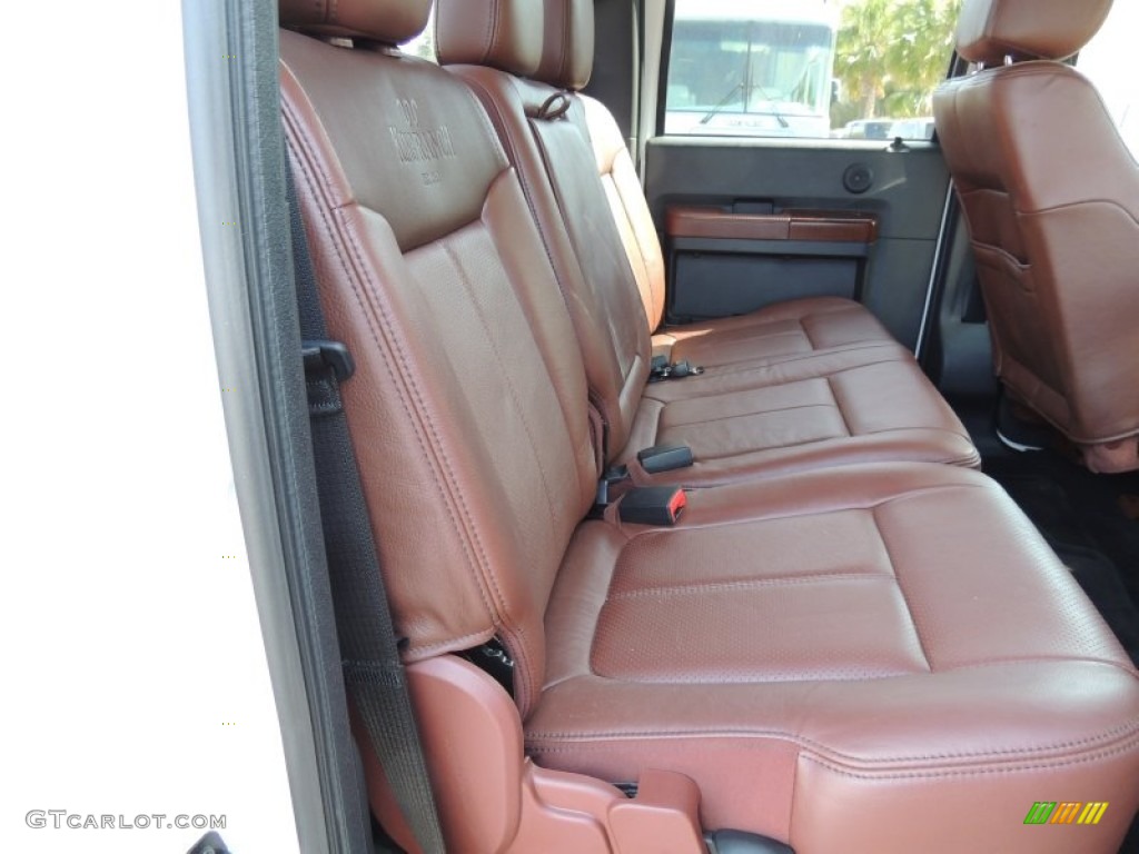 2014 F250 Super Duty King Ranch Crew Cab 4x4 - Oxford White / King Ranch Chaparral Leather/Adobe Trim photo #12