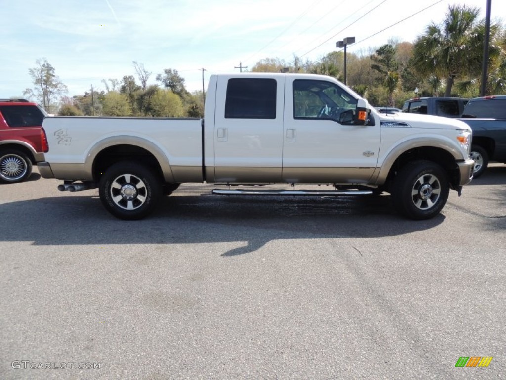 2014 F250 Super Duty King Ranch Crew Cab 4x4 - Oxford White / King Ranch Chaparral Leather/Adobe Trim photo #14