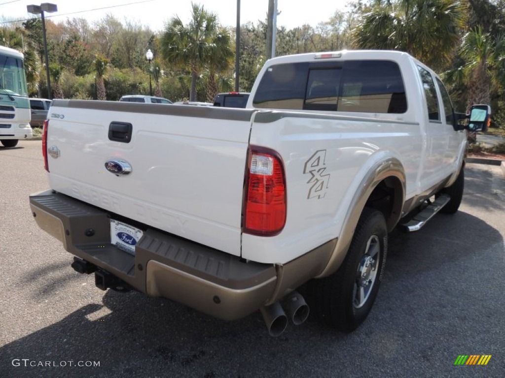 2014 F250 Super Duty King Ranch Crew Cab 4x4 - Oxford White / King Ranch Chaparral Leather/Adobe Trim photo #15