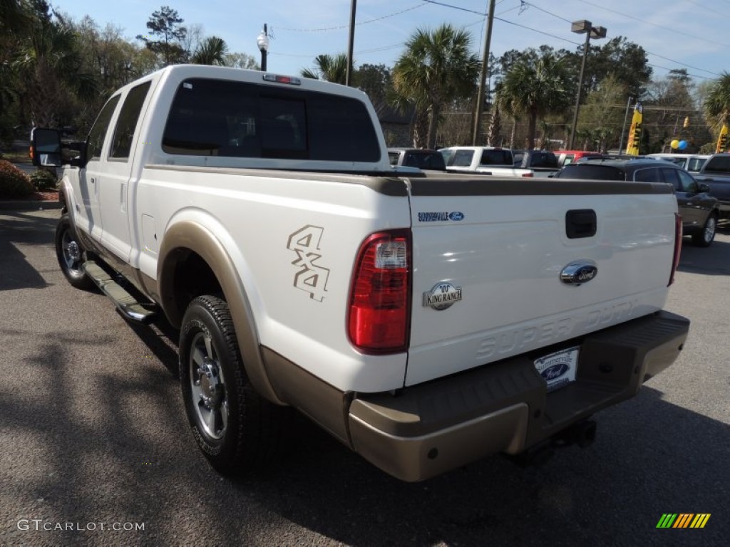 2014 F250 Super Duty King Ranch Crew Cab 4x4 - Oxford White / King Ranch Chaparral Leather/Adobe Trim photo #18