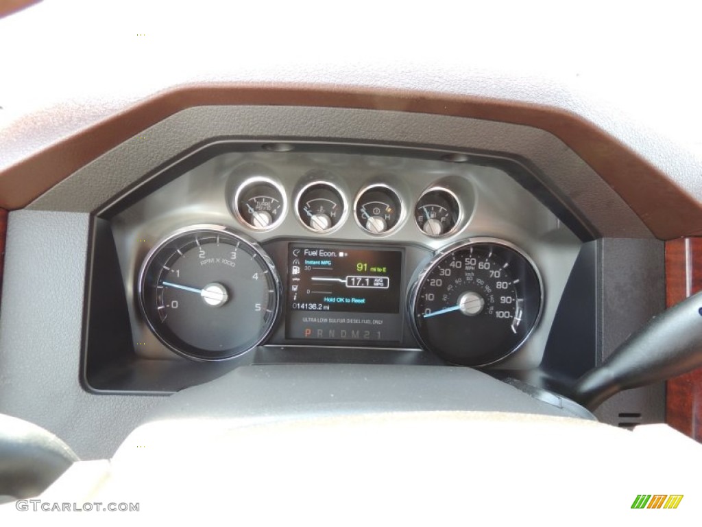 2014 F250 Super Duty King Ranch Crew Cab 4x4 - Oxford White / King Ranch Chaparral Leather/Adobe Trim photo #25